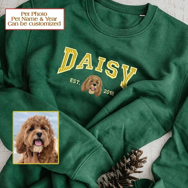 Custom PET Portrait shops Crewneck Sweatshirt