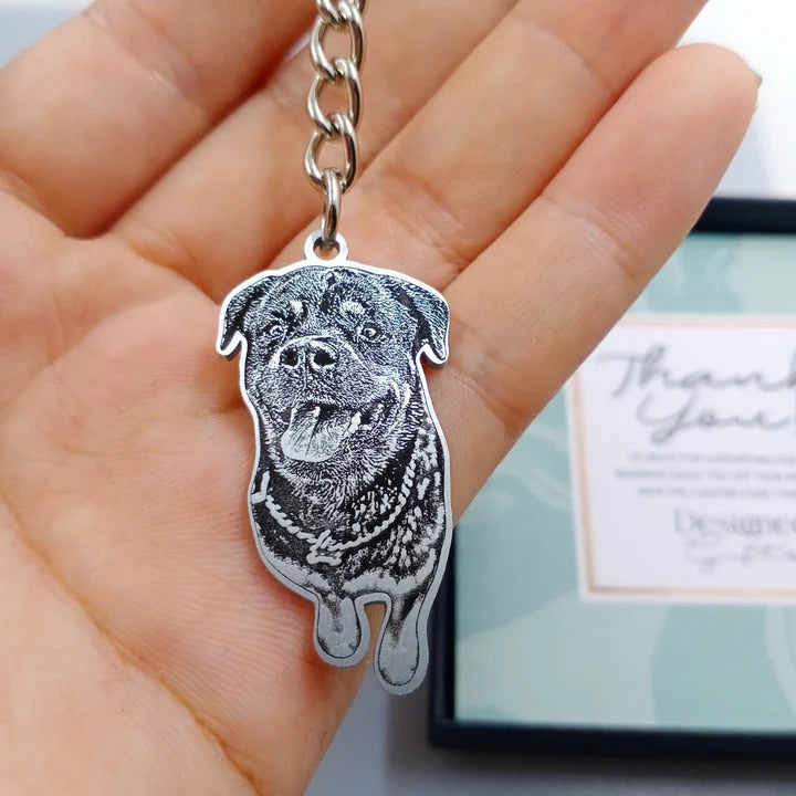 Custom Pet Portrait Keychain