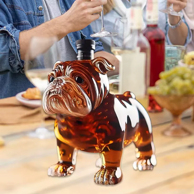 Dog Whiskey Bottle