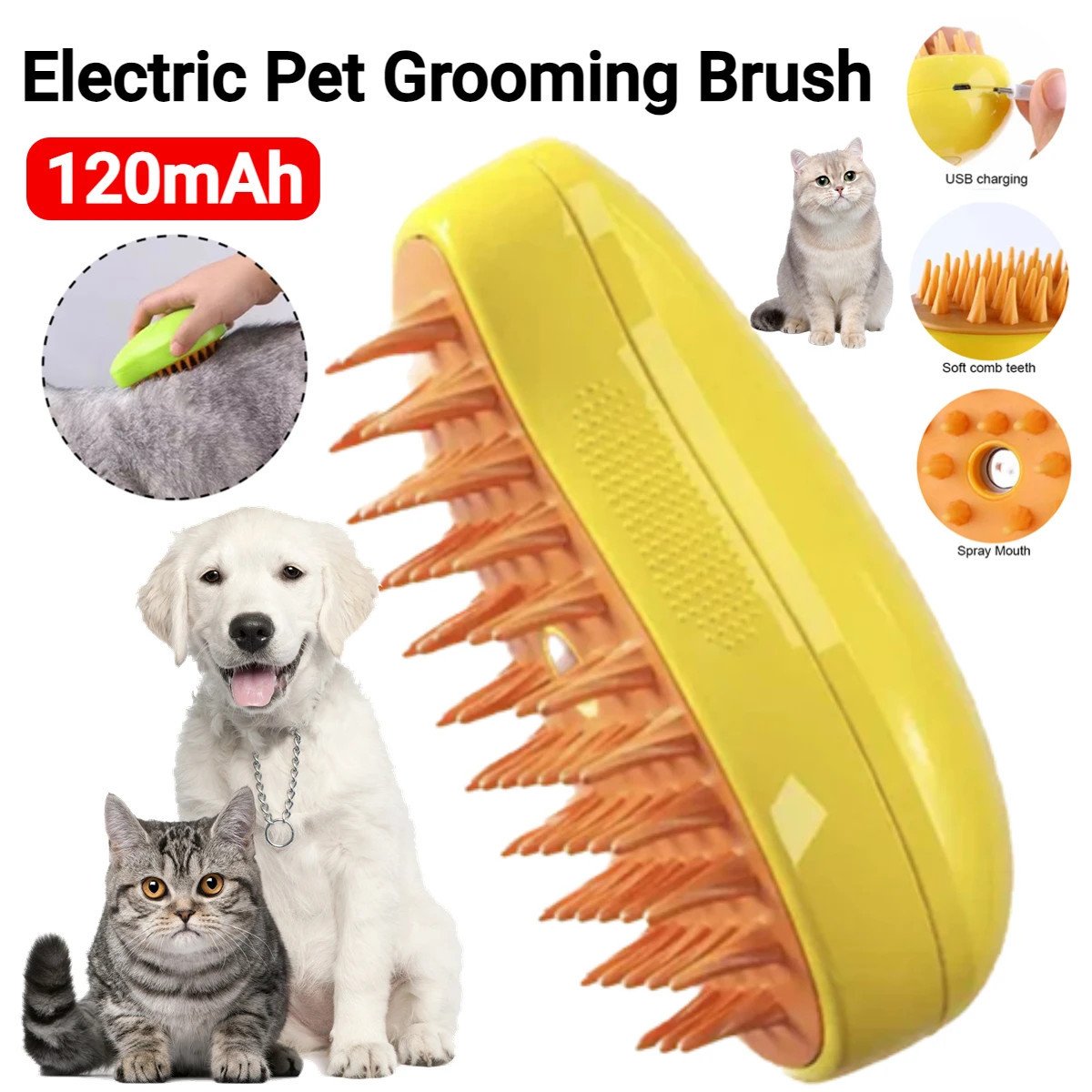 Steamy Pet Brush