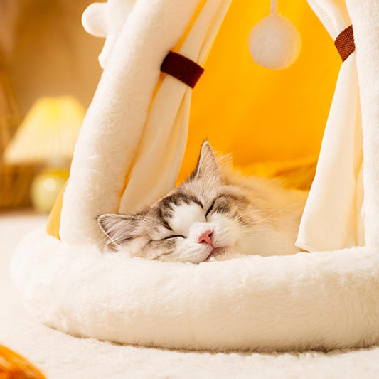 Cozy Plush Cat Tent