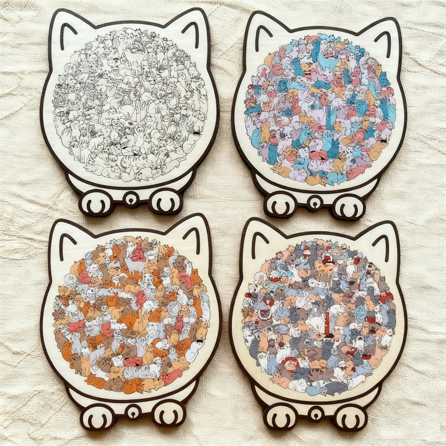 PawPrint Wood Puzzle Set