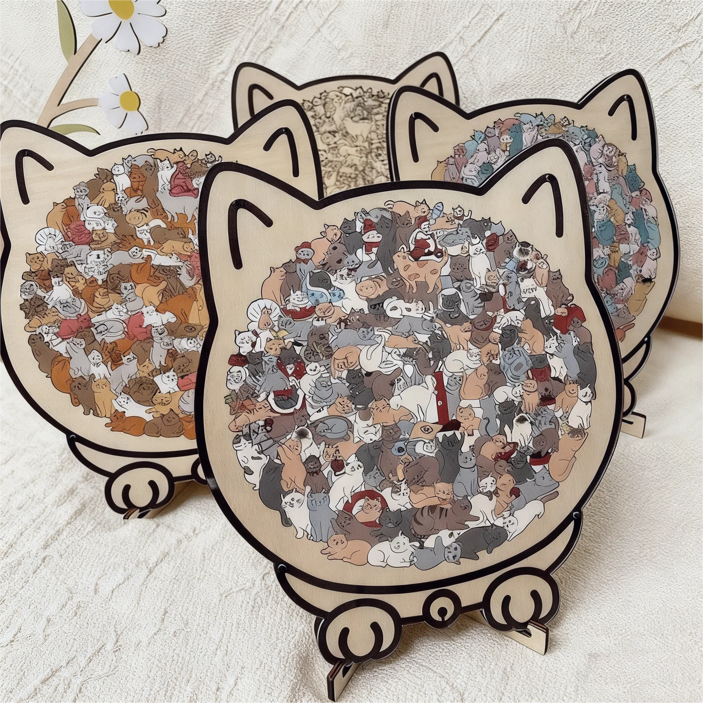 PawPrint Wood Puzzle Set