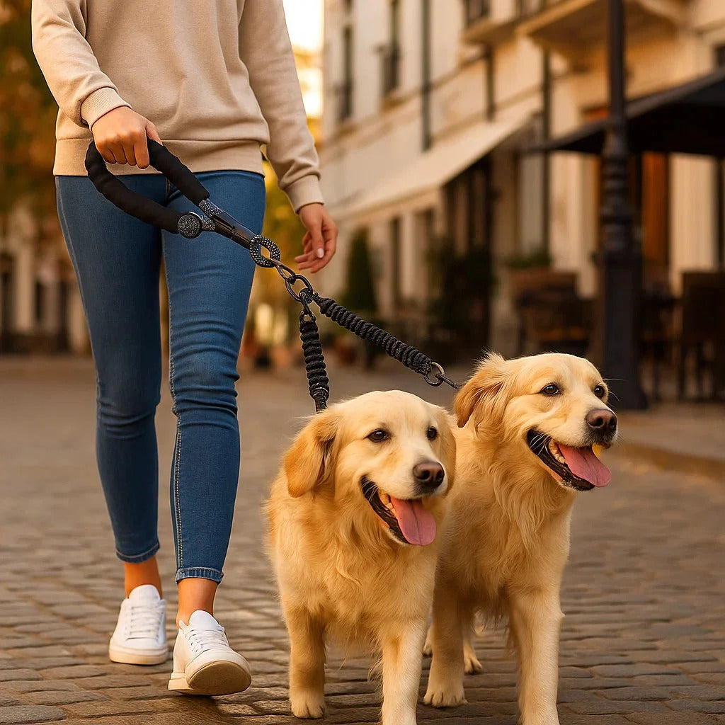 Anti-Knot Double Dog Leash