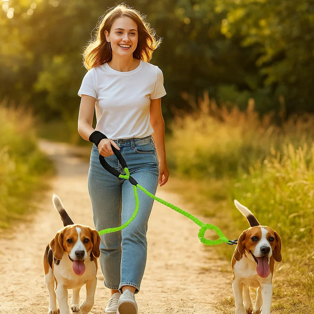 Anti-Knot Double Dog Leash